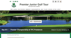 Desktop Screenshot of premierjuniortour.com