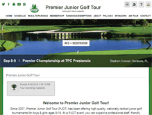Tablet Screenshot of premierjuniortour.com